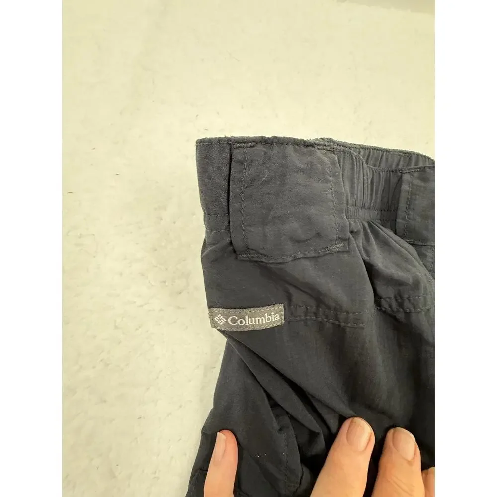 Columbia Black Elastic Waist Multiple Pockets‎ Casual Cargo Shorts Small